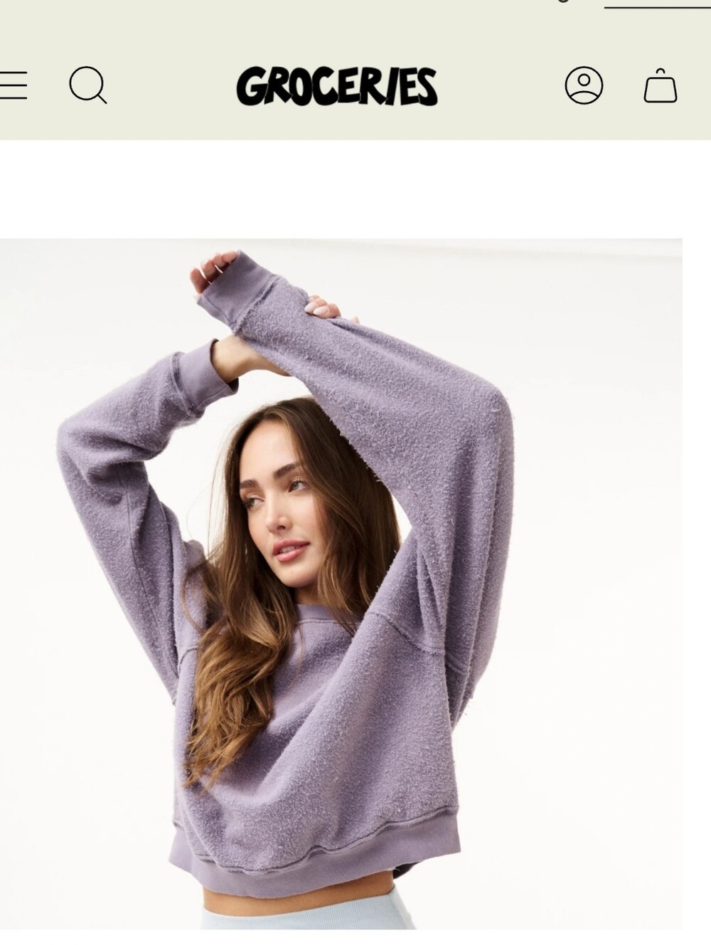 ✨ Groceries Apparel Reverse Raglan Sweatshirt (Medium) ✨